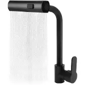 OEM Schwarze Küchenmischbatterie, 360° drehbar, 3 Strahlarten