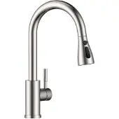 OEM Hogedruck-Küchenarmatur mit Dusche, 3 Strahlarten, 360° drehbar, gebürstet
