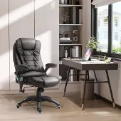 MODFU Chefsessel Kunstleder braun mit Vibrationsmassage, Wärmefunktion und Höhenverstellung