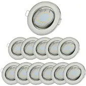 Sweet Led Einbaustrahler LED 12x 5W Warmweiß rund schwenkbar chrom Einbausot 230V