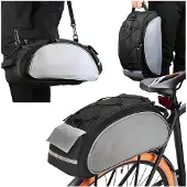 Inny Robuste Fahrradtasche Grosse Tasche Kofferraum-Schultertasche 13 L + Gürtel