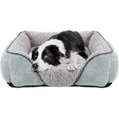 OEM Mittelgroße Hundekatzen-Schlafbank, warmes Lammfleece, waschbar, hellgrau, 63x53x21cm