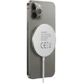 Avizar Mayaxess, Magnetisches 15W MagSafe Ladegerät für iPhone 15 Pro, Weiß