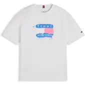 Tommy Hilfiger T-Shirt Graffiti KB0KB10546 Weiß Regular Fit