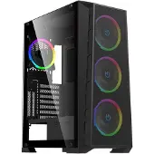 Hiditec MH12, Tower, PC, Schwarz, ATX, EATX, ITX, micro ATX, Gaming, Multi