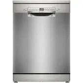 Bosch Serie 2 SMS2HTI06E, Freistehend, Standardgröße (60 cm), Grau, Metallisch, Edelstahl, Tasten, 1,75 m