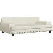 Syfax Hundebett Creme 90x53x30 cm Samt