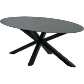Lesli Living - Gartentisch Crest - Schwarz - 180x100x73cm