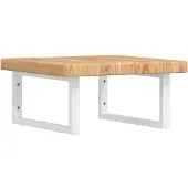 Syfax Waschtischplatte mit Halterung Stahl und Massivholz Eiche