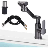 OEM Drehschnellhebel Armatur für Waschtisch grau wasserbesparend