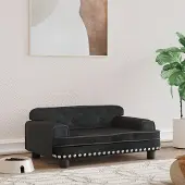 vidaXL "2026 Promotion" Hundebett Schwarz 70x45x30 cm Samt - Hundebetten CC1981