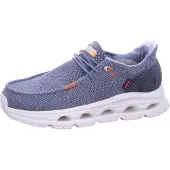 Fusion Blauer Sneaker Gr. 41 aus Textil in Leinenoptik, superleicht mit Korksohle