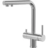 OEM Dreifach-Küchenarmatur, 360° drehbar, Edelstahl, 2-Hebel