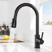 OEM Schwarze Küchenarmatur, 3-Stufen, ausreichbar, 360° drehbar, Edelstahl