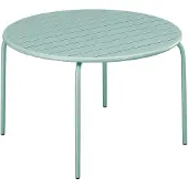 Vente-unique Gartentisch rund - D. 130 cm - Metall - Mandelgrün - MIRMANDE von MYLIA