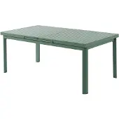 Vente-unique Garten-Esstisch ausziehbar - 180/240 cm - Aluminium - Grün - NAURU von MYLIA