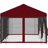 vidaXL Pavillon mit Seitenwänden 6 x 3 m Bordeauxrot