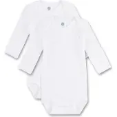 Sanetta Baby-Body langarm (Doppelpack) weiß 92