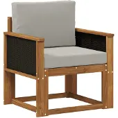 vidaXL Outdoor Mittelsofa Massivholz Akazie Natur