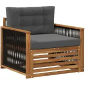 vidaXL Outdoor Mittelsofa Natur