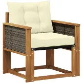Syfax Outdoor Mittelsofa Massivholz Akazie Natur