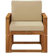 vidaXL Outdoor Mittelsofa Massivholz Akazie Natur