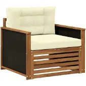 vidaXL Outdoor Mittelsofa Massivholz Akazie Natur