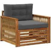 vidaXL Outdoor Mittelsofa Natur
