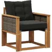 vidaXL Outdoor Mittelsofa Massivholz Akazie Natur