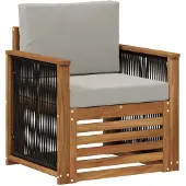 vidaXL Outdoor Mittelsofa Natur