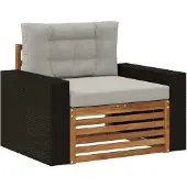 vidaXL Outdoor Mittelsofa Natur