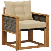Syfax Outdoor Mittelsofa Massivholz Akazie Natur