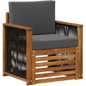 vidaXL Outdoor Mittelsofa Natur
