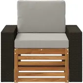 vidaXL Outdoor Mittelsofa Natur