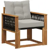 Syfax Outdoor Mittelsofa Massivholz Akazie Natur