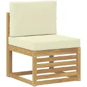 vidaXL Outdoor Mittelsofa Massivholz Akazie Weiß