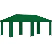 Syfax Garten Pavillon 6 x 3 m Grün Polyester und Stahl 190