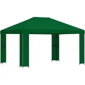 vidaXL Pavillon 4 x 3 m Grün Polyester und Stahl 190 gsm