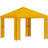 Syfax Pavillon 3 x 3 m Gelb Polyester und Stahl 190 gsm