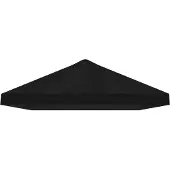 vidaXL Pavillon-Blendenbezug 6 x 3 m Schwarz Polyester 190 gsm