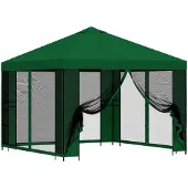 vidaXL Garten Pavillon mit Seitenwänden 3 x 3 m Grün