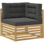 vidaXL Outdoor Ecksofa Massivholz Akazie Weiß