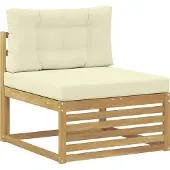 vidaXL Outdoor-Sofagarnitur 6 Stk. Weiß und Creme