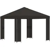 vidaXL Pavillon 3 x 3 m Anthrazit Polyester und Stahl 190 gsm