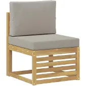 vidaXL Outdoor Mittelsofa Massivholz Akazie Weiß