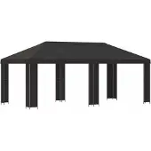 Syfax Garten Pavillon 6 x 3 m Anthrazit Polyester und Stahl 190
