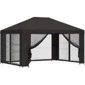 Syfax Garten Pavillon mit Seitenwänden 4 x 3 m Anthrazit