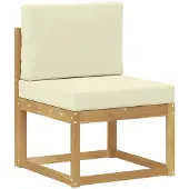 vidaXL Outdoor-Sofagarnitur Weiß und Creme 59 x 63 x 73 cm