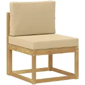 vidaXL Outdoor-Sofagarnitur Weiß und Beige 59 x 63 x 73 cm