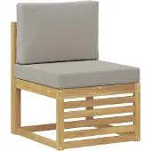 vidaXL Outdoor-Sofagarnitur 5 stk. Weiß und Hellgrau Polyester